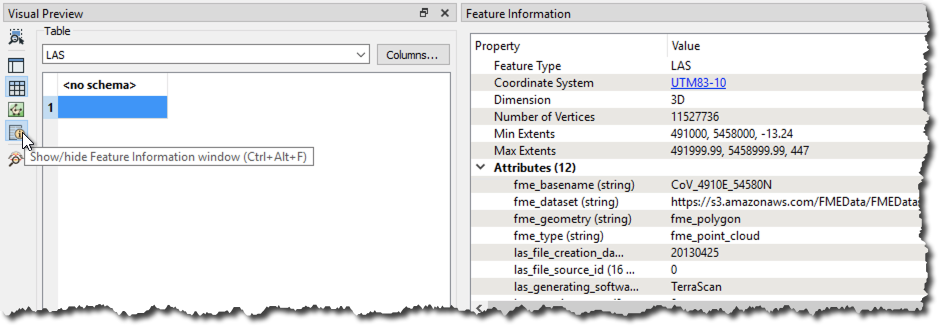 Feature Information Window